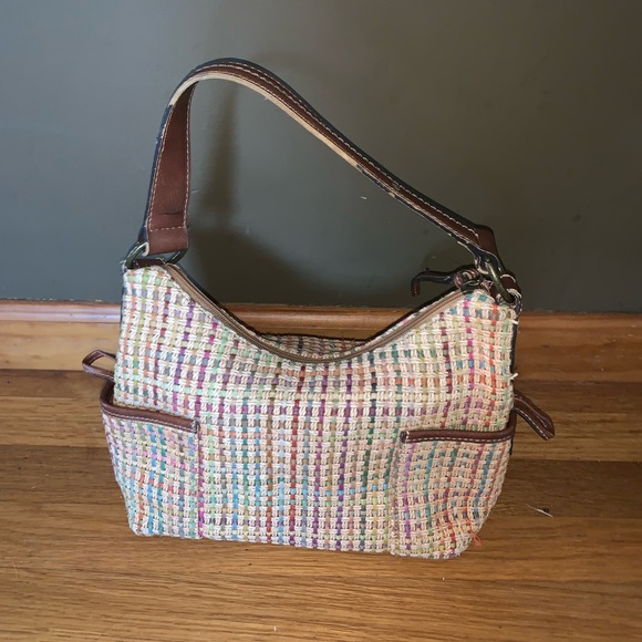 1954 Fossil multicolor straw woven handbag - Picture 2 of 4